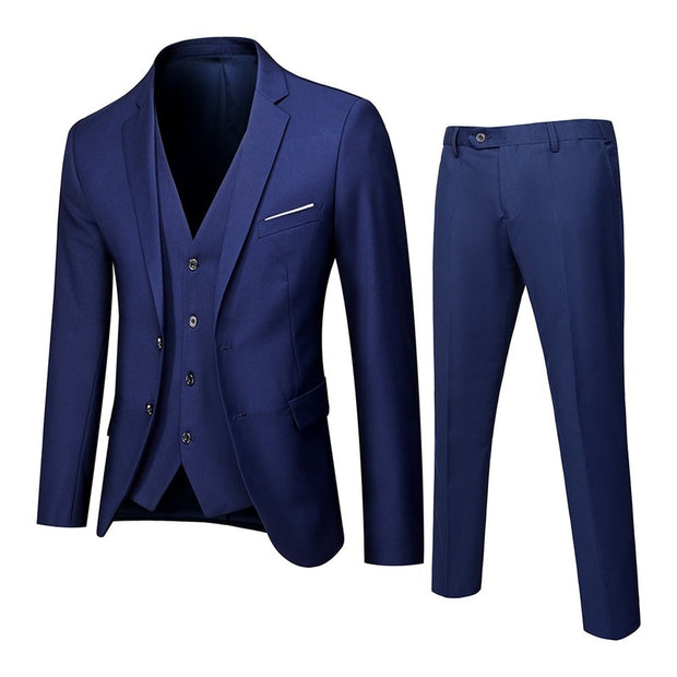 Elegant 3-Piece Men's Slim Fit Suit Set