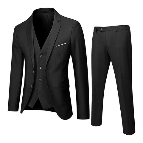 Elegant 3-Piece Men's Slim Fit Suit Set